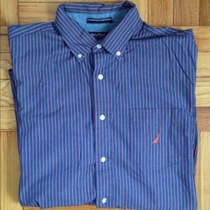 Men's Nautica Classic Fit Stripped Button-Up